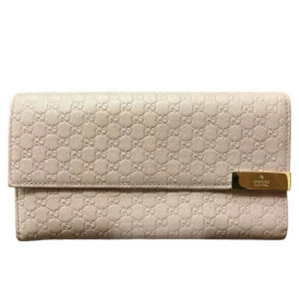 Gucci Microguccissima GG Pink Leather Long Wallet